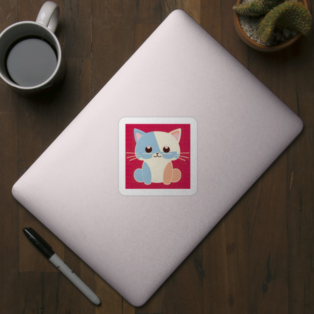 Cartoon cat character icon logo by DyeruArt